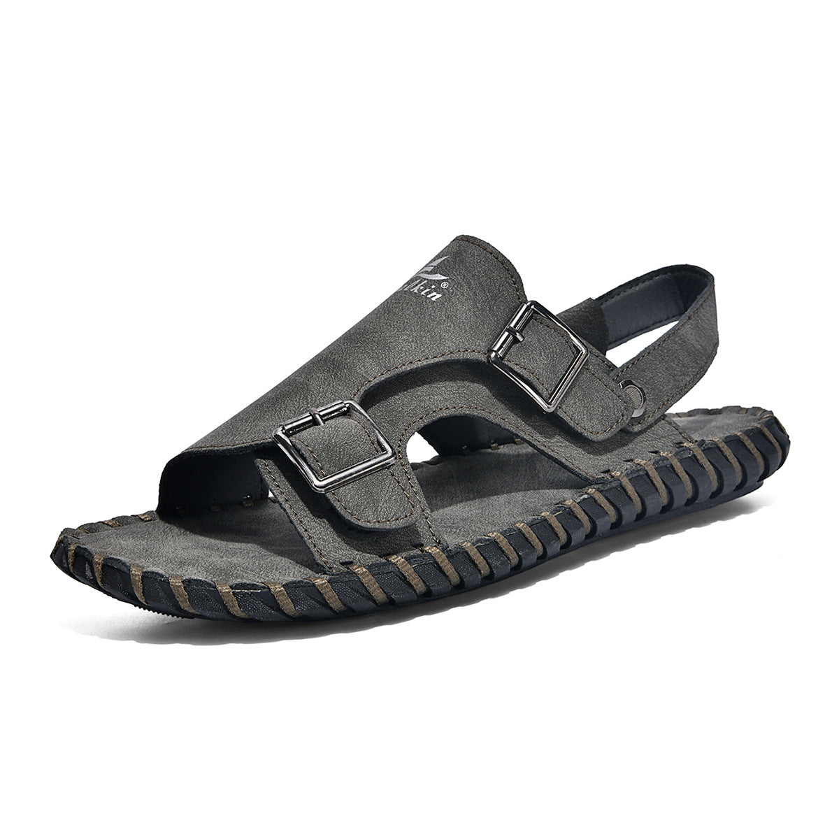 Chaussures de plage antidérapantes en cuir véritable