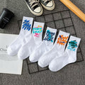 Chaussettes Tube Chaussettes Longues Hommes Sports Blanc Respirant