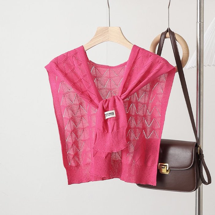 Châle chaud rayé tricoté pour vêtements de dessus