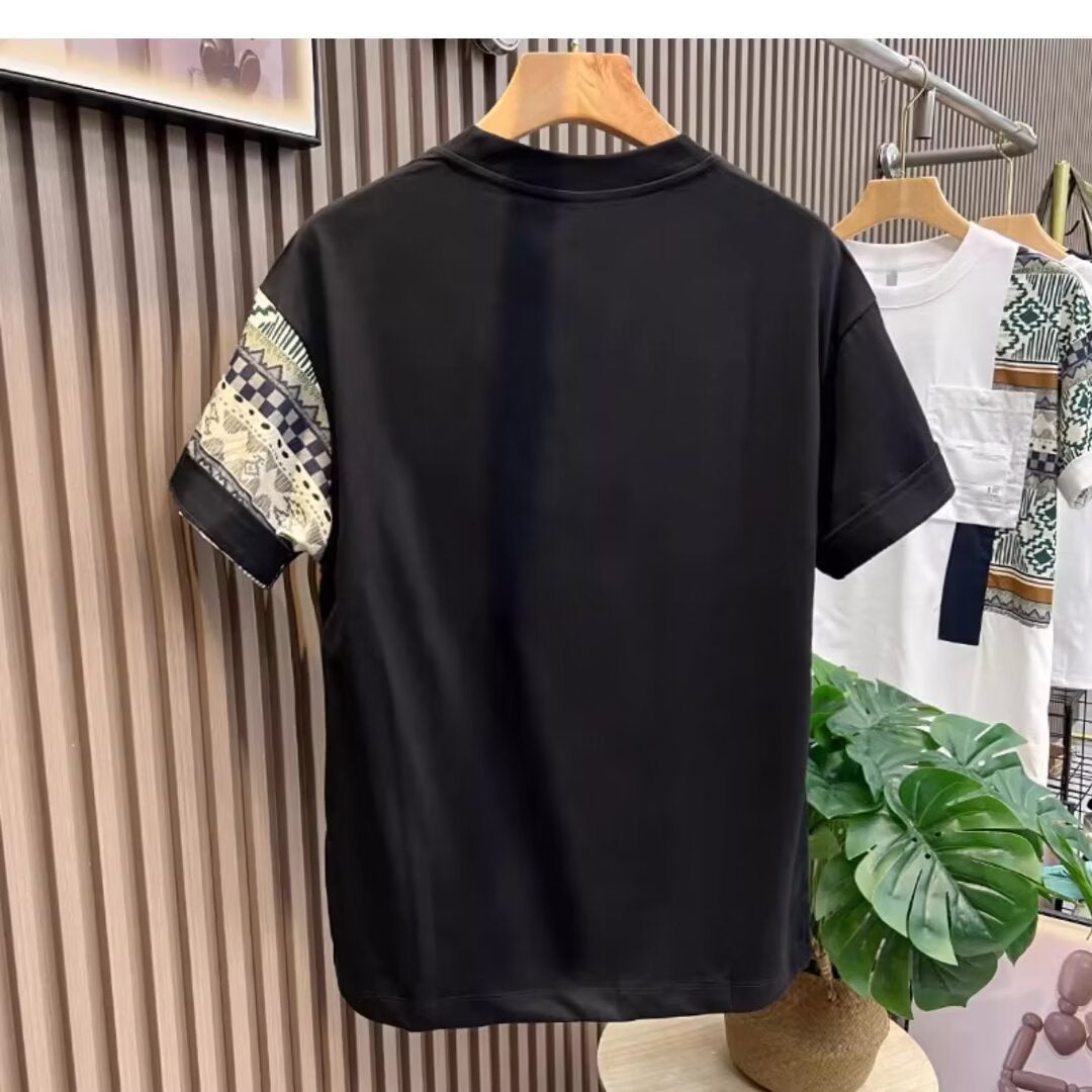 T-shirt pour homme T-shirt de travail d'été Style Couleur Matching Top