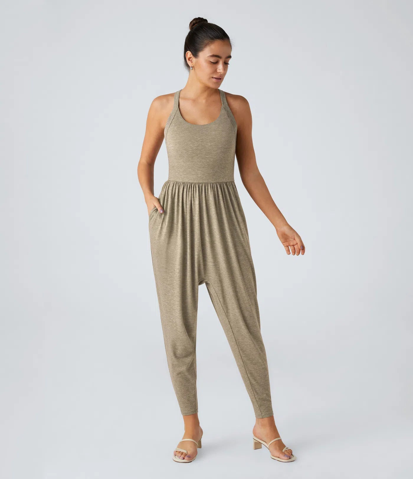 Femmes Strappy Sexy Jogger combinaison de saut Butt soulever une pièce Outfit