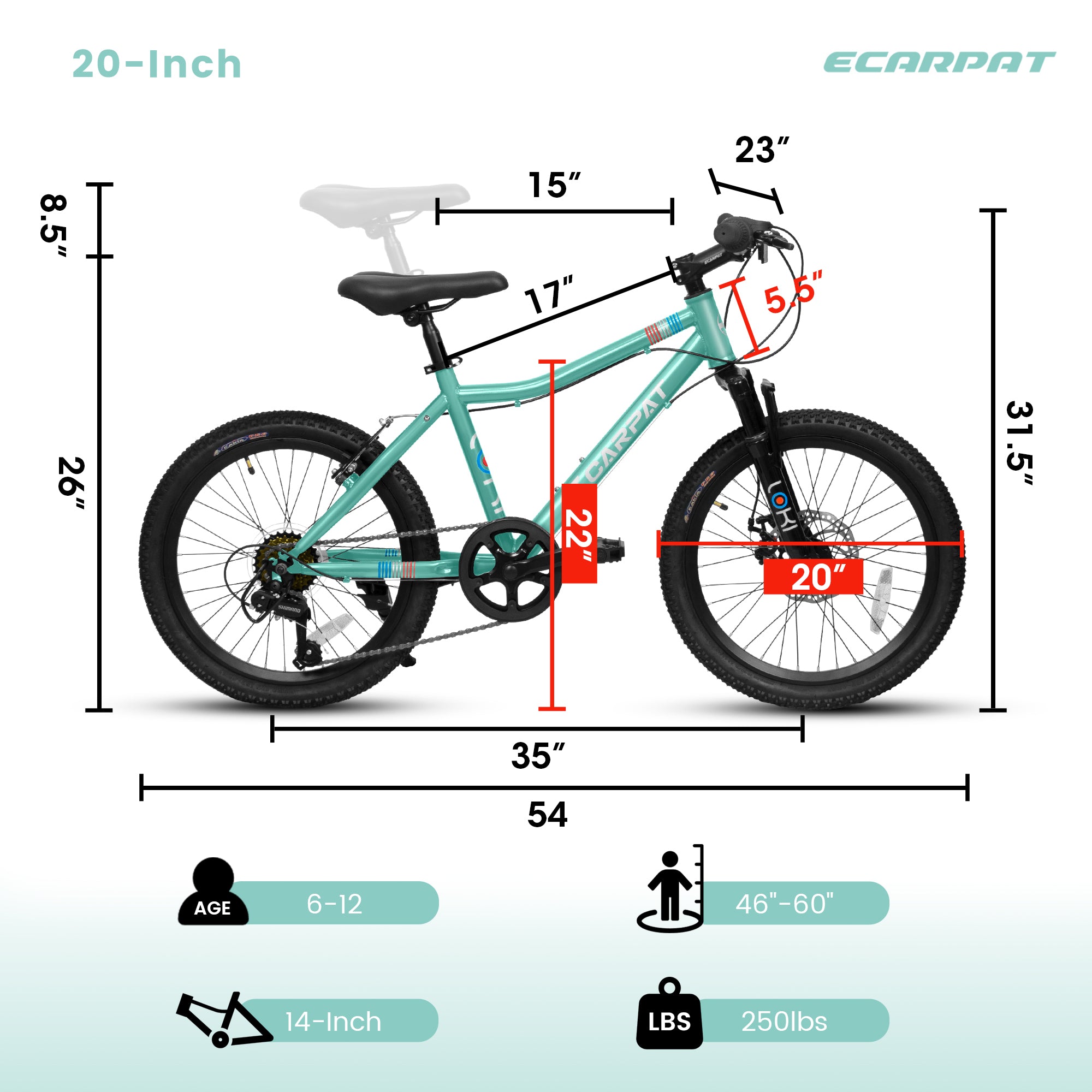 S20101 Vélo pour enfants de 20 pouces