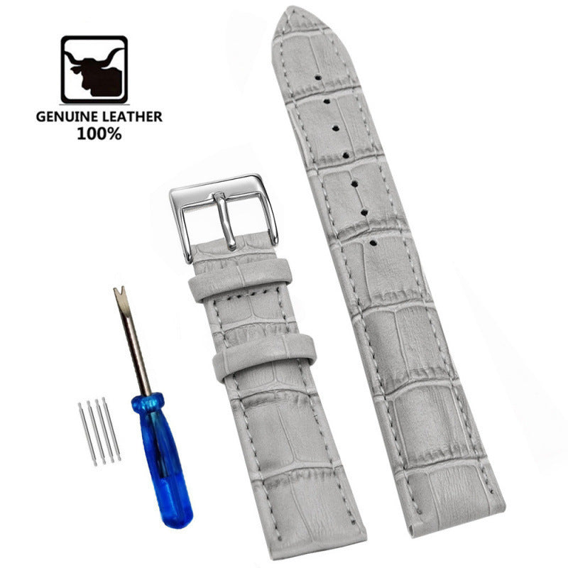 Comfortable Genuine Leather Watch Strap Cowhide