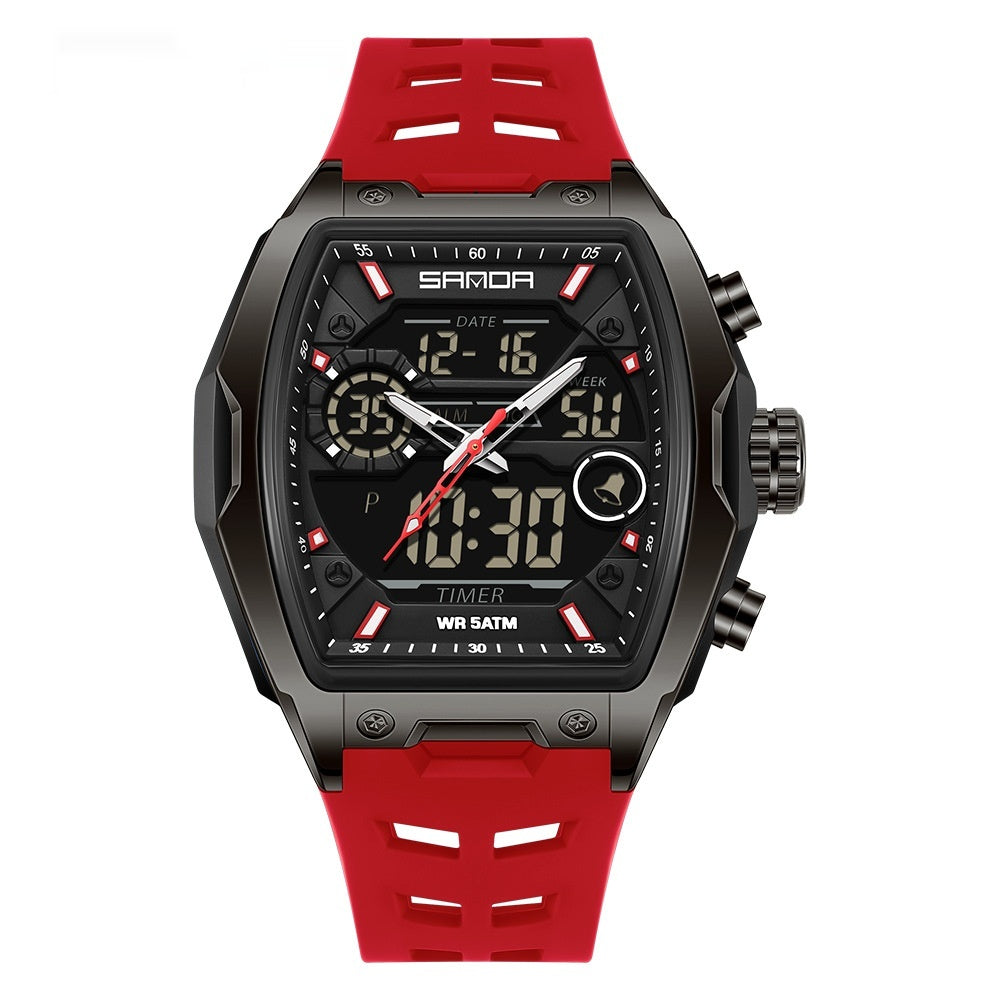 Montres de sport étudiantes en forme de barils étanches
