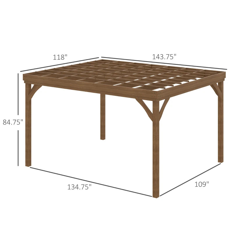 Pergola extérieure en bois de 10' X 12'