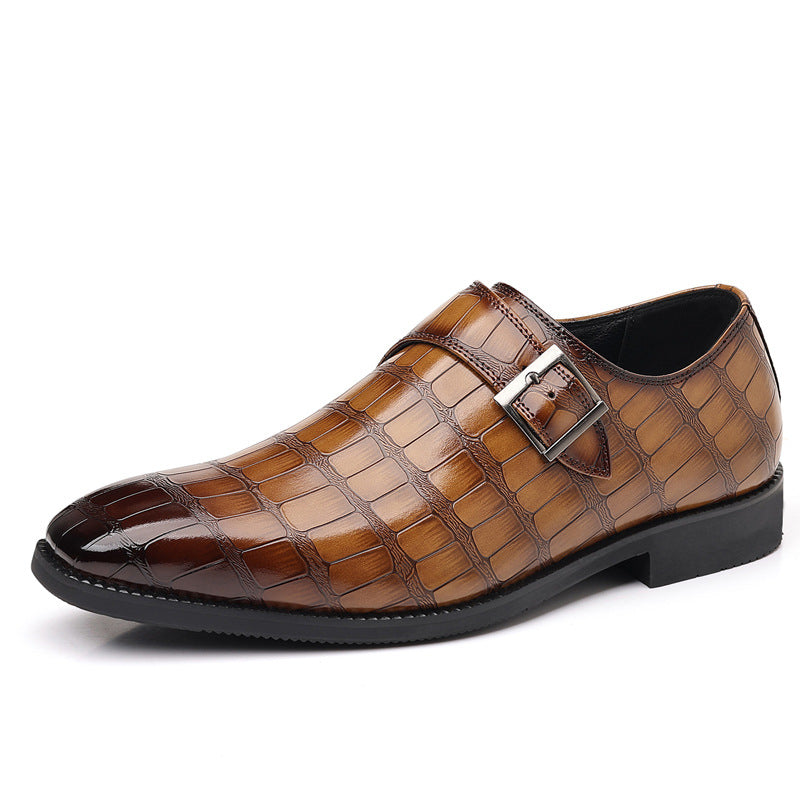 Chaussures de robe pour hommes texturés style britannique