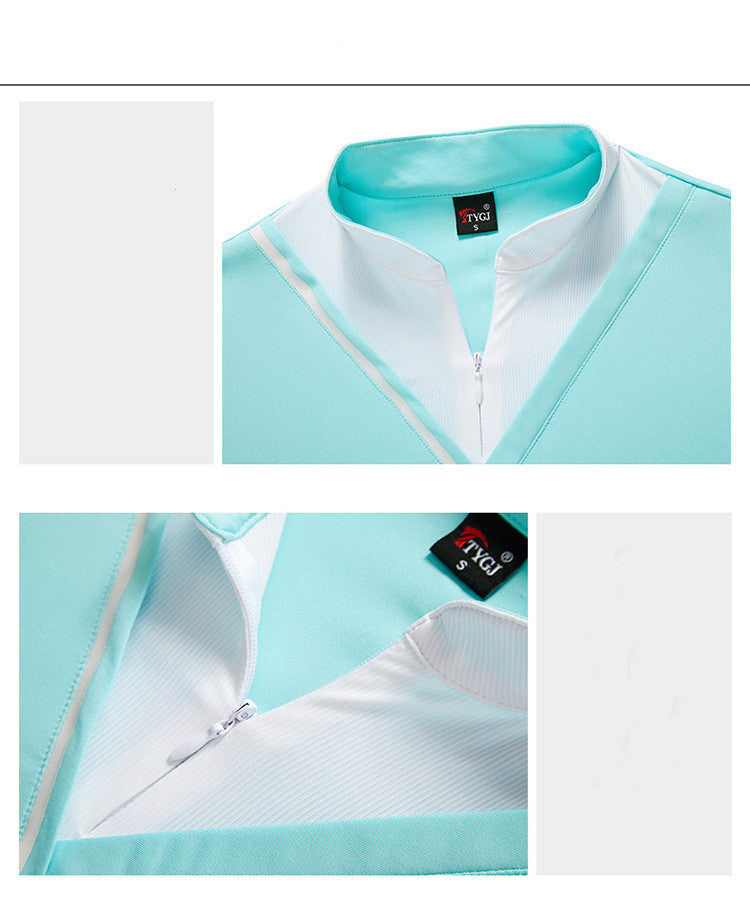 Golf Femmes T-shirt à manches longues Stand-up Collar Sunscreen Version Coréenne de Slim Sports