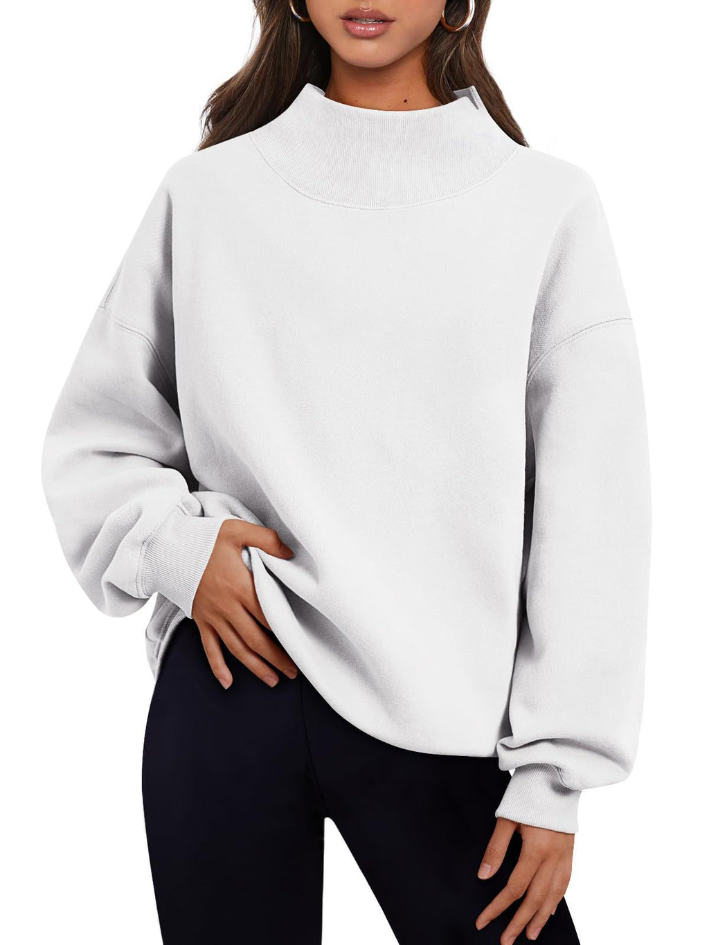 Sweatshirt de style européen et américain d'Amazon Sweat à manches longues Sweat-shirt de pull à col haute C