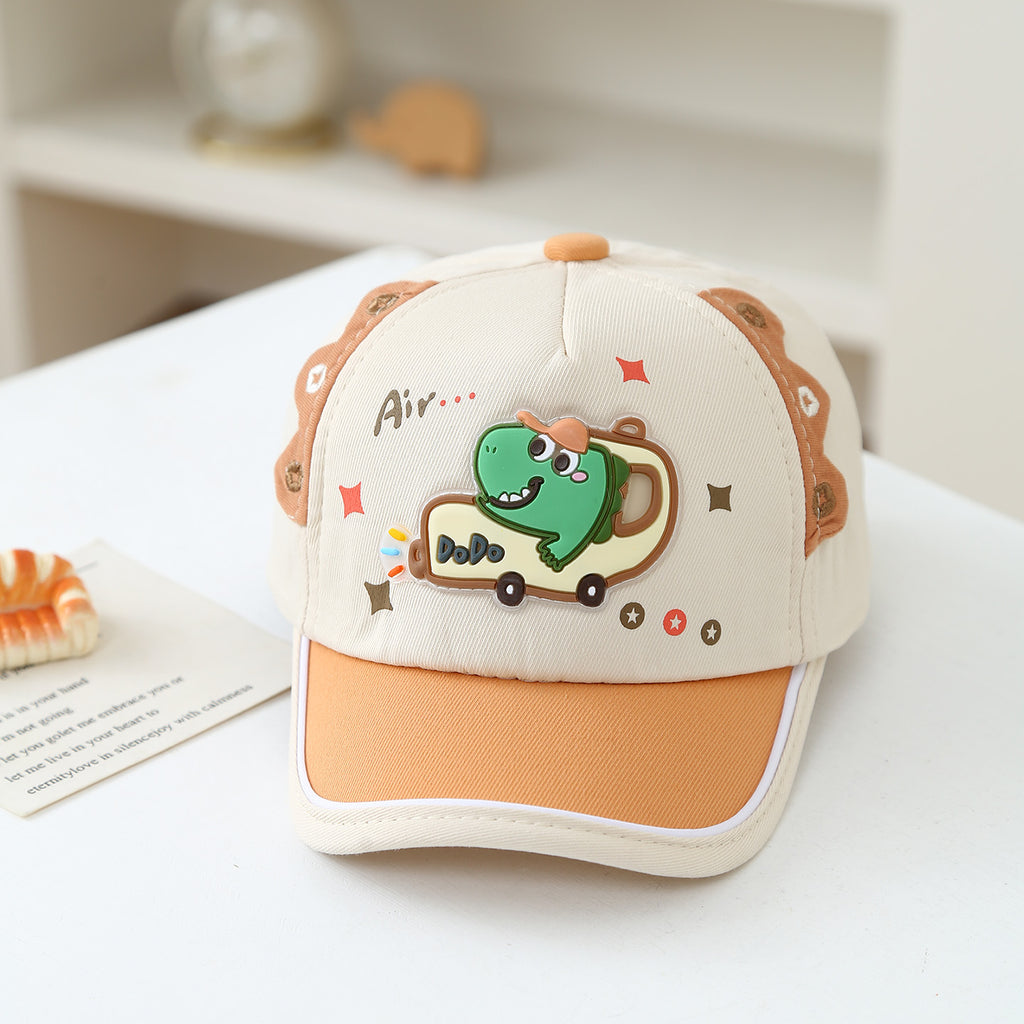 Voiture de dessin animé de style coréen Dinosaur Baby Mute Style Casquette de baseball avec haut doux