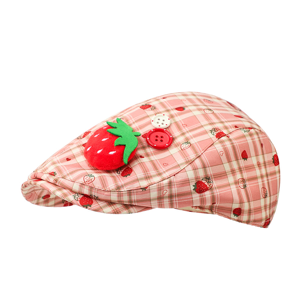 Casquette courte à pointure à pointure de fraise en trois dimensions pour femmes d'été - Energétique A