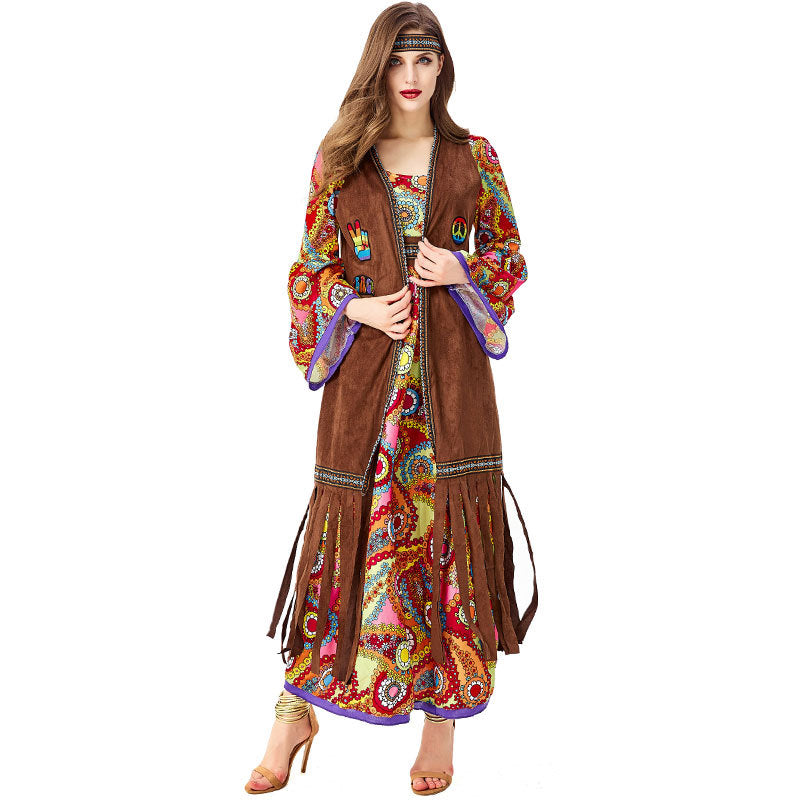 Vieille Déesse Tribal Primitive Disco Hippie