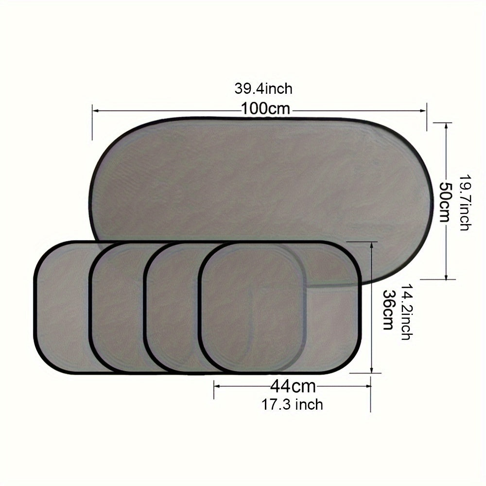 Fenêtre latérale Sunshade Sock Screen Shade Pack de 5 blocs Rayons de soleil pour garder l'intérieur de la voiture Cool