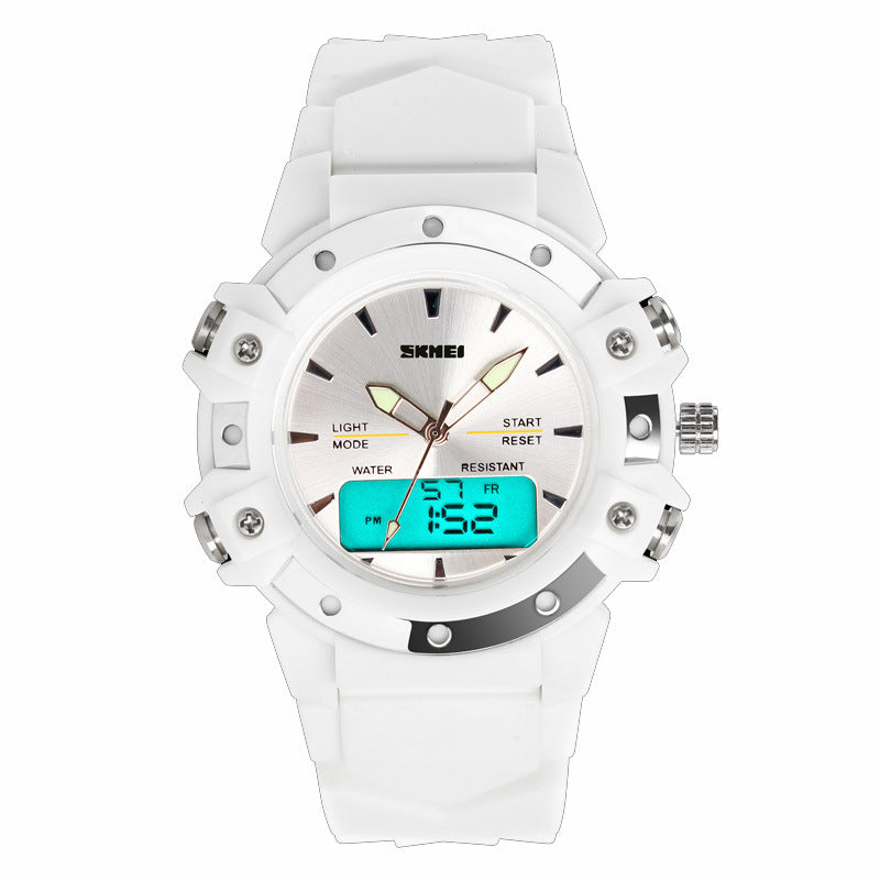Hipster Double Display Electronic Watch Multifonctionnel Student Watch