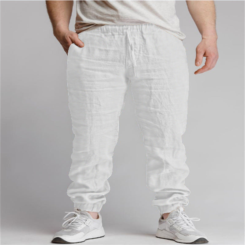 Pantalon de jogging respirant à l'extérieur casual en couleur solide avec des pantalons élastiques