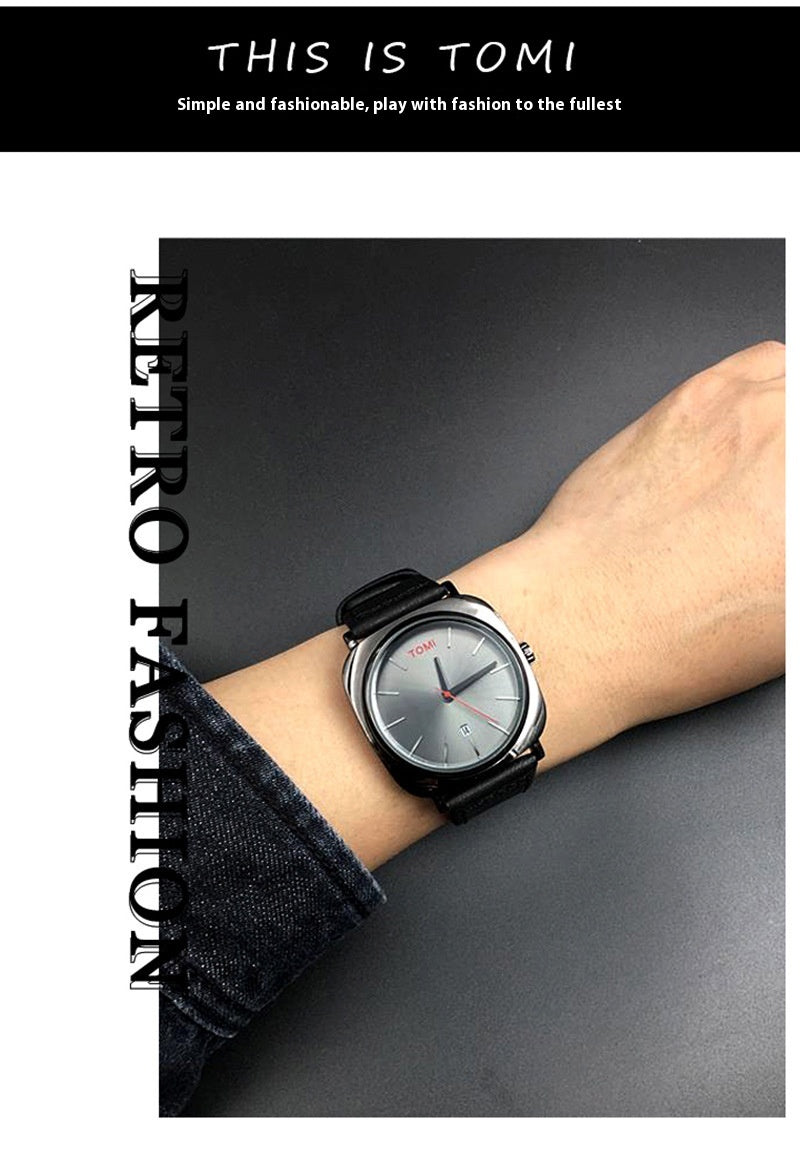 Calendrier carré Montre de mode pour hommes d'affaires