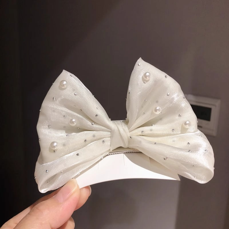 SpringSummer Kids Clip cheveux avec trois dimensions Pearl Big Bow