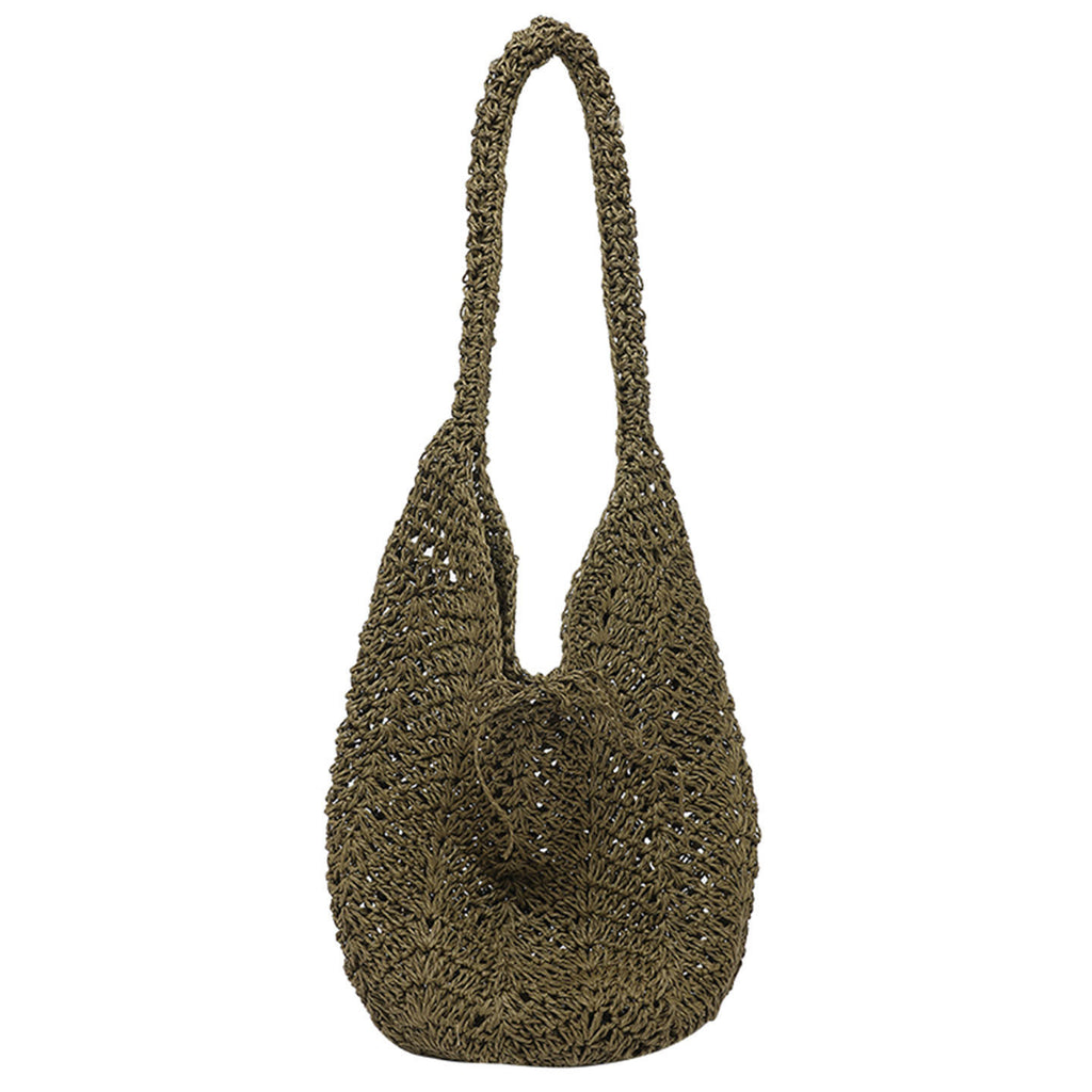 Sac croisé de style français à la paille Bucket Bohemian