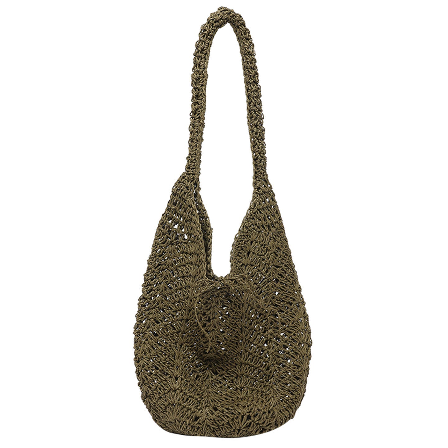 Sac croisé de style français à la paille Bucket Bohemian