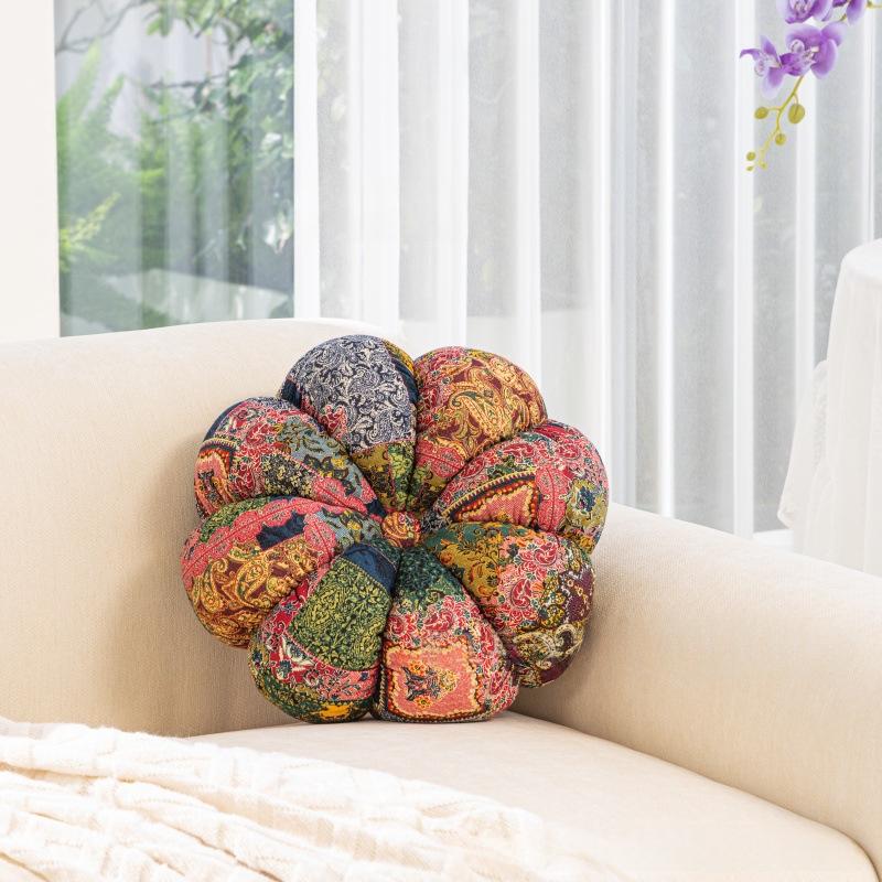 Coussin de siège en citrouille de type bohème et oreiller