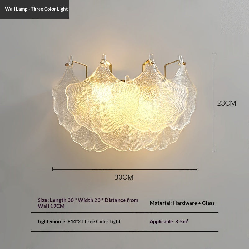 Lampe murale de style français de chambre à coucher de luxe léger