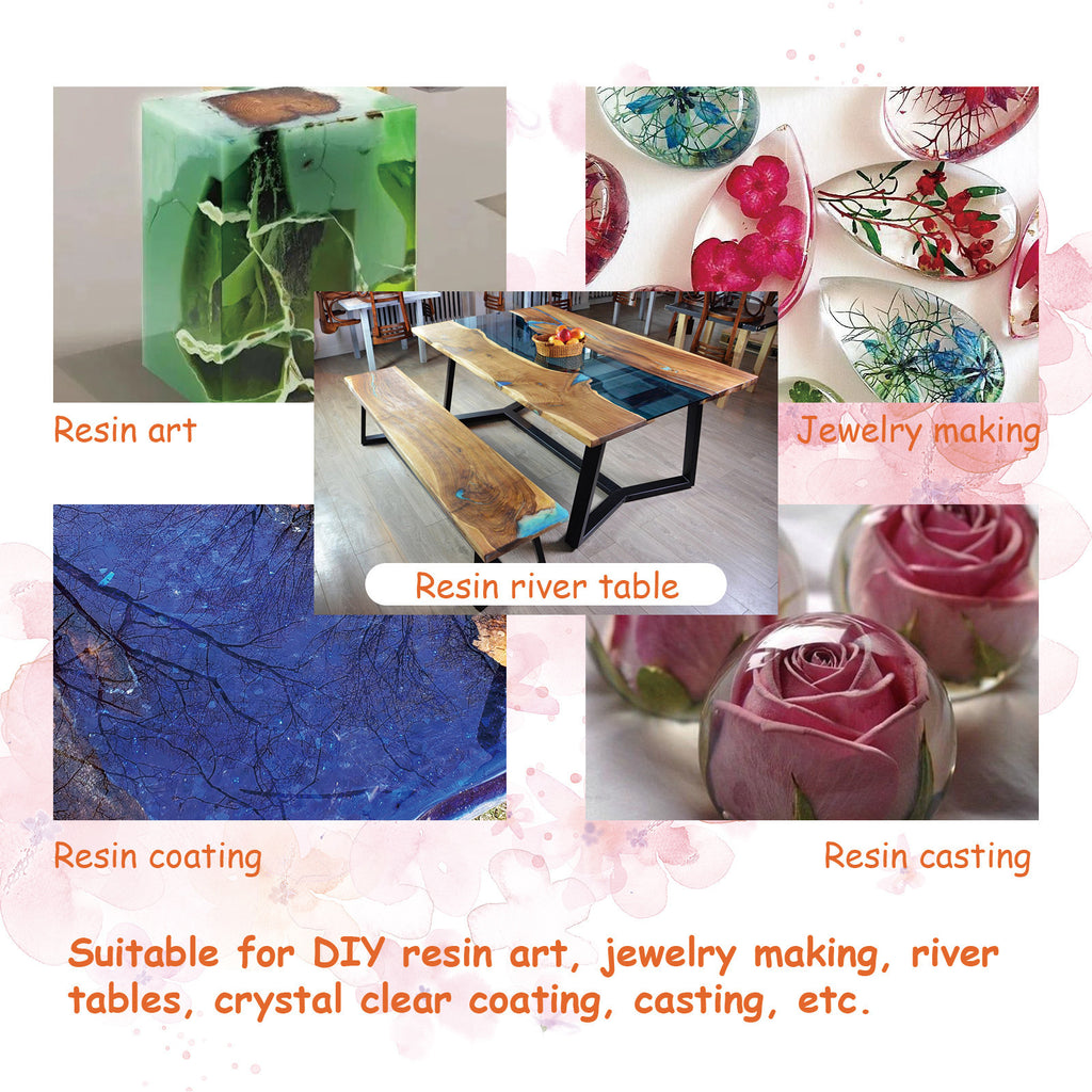 Dowmoo Cristal Ab Colle de résine bricolage artisanale haute transparence colle de cristal Quick-Dryi