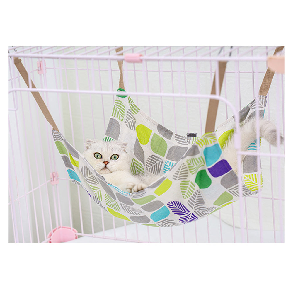 Cat respirant coton lin Hammock résistant à l'usure multicolore Cat Cage Lit suspendu Soft Wi