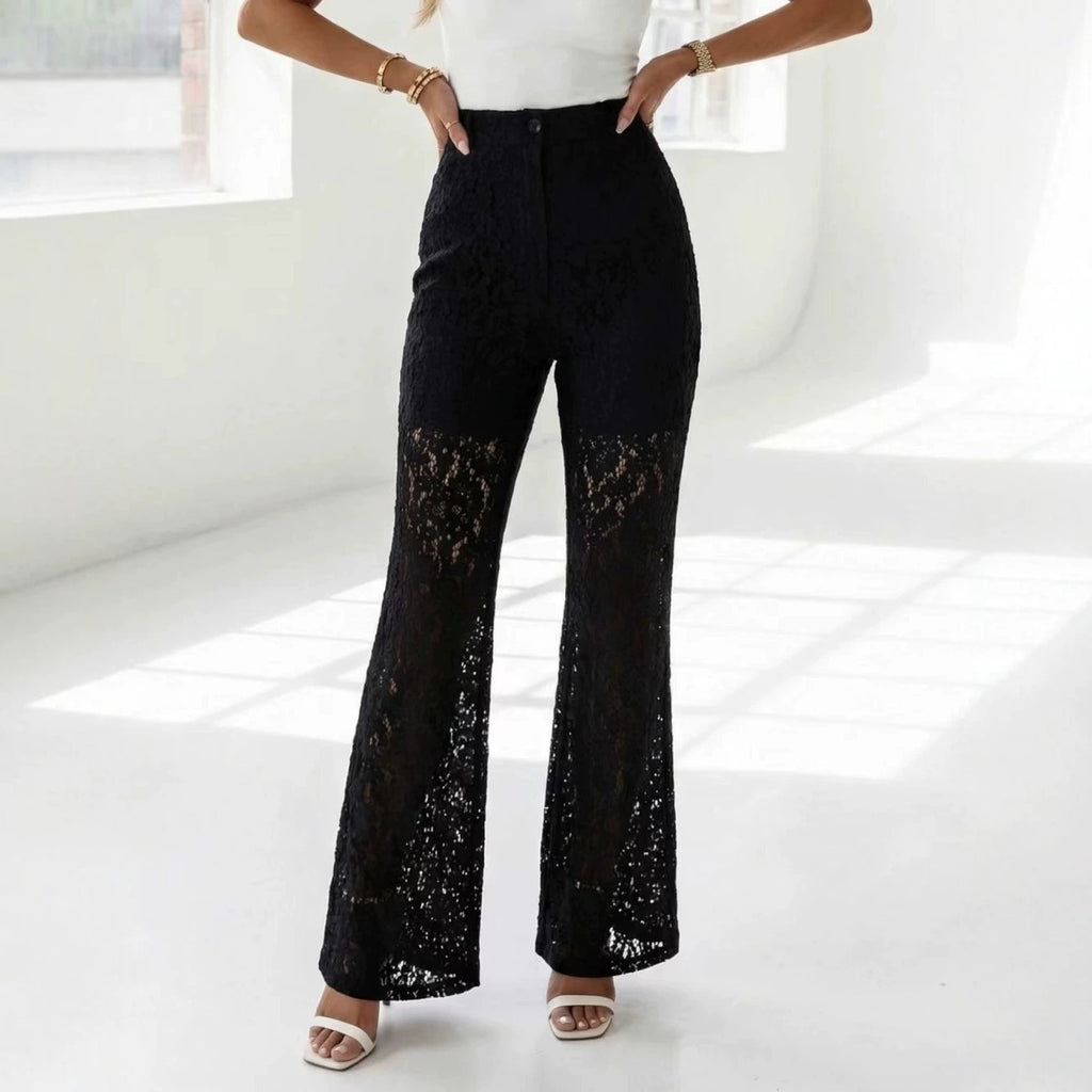 Blouse de dentelle de style occidental élégant pour femmes