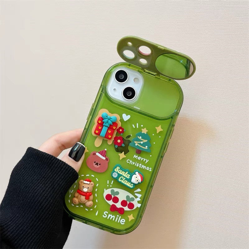 Boîtier de téléphone pendentif de poupée Stéréo de Noël en plastique