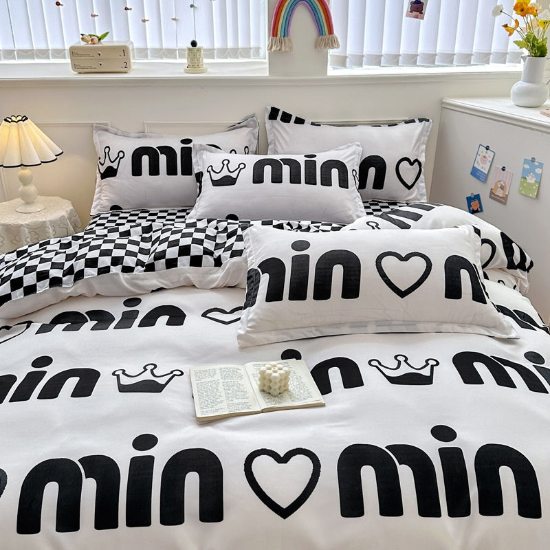Ménage Mode de coton pur Feuilles de lit minimalistes