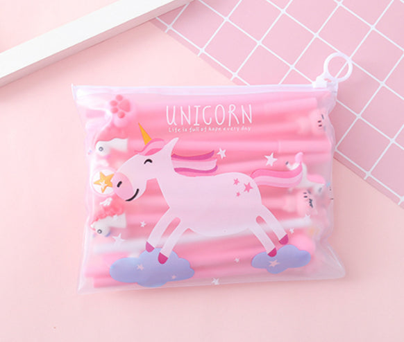 20 Cute Caricature 0.5 Stylos Noir Neutre avec boîtier en stylo