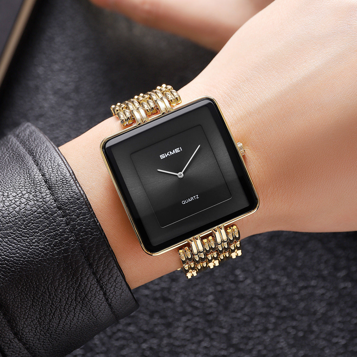 Skmei Simple Square Retro montre Quartz élégant pour homme