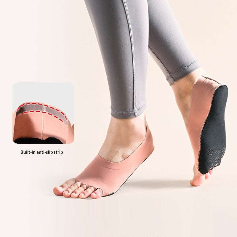 Chaussettes de yoga à pression cinq doigts