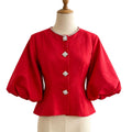 Lanterne ajustée à manches Chanel-style Chic Top