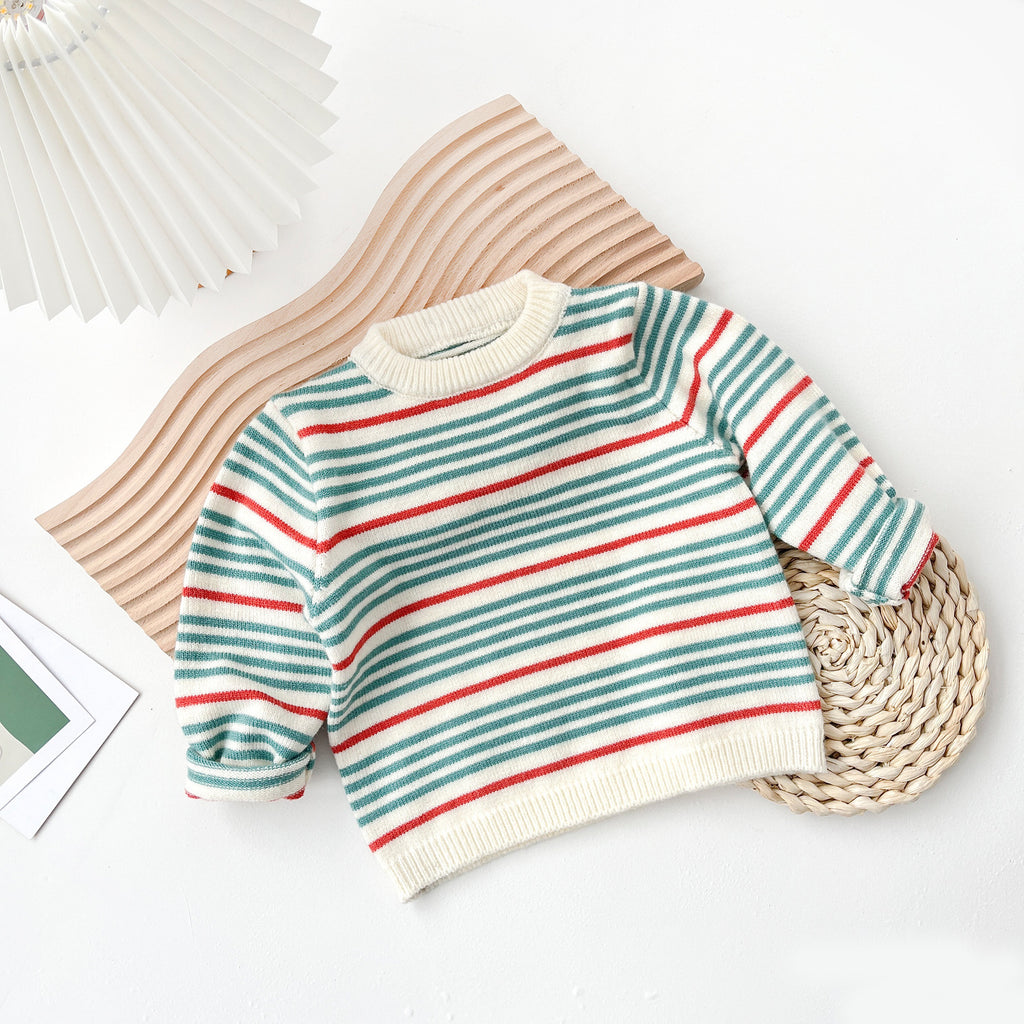 Garçons et filles Fashion Striped Knitted Top