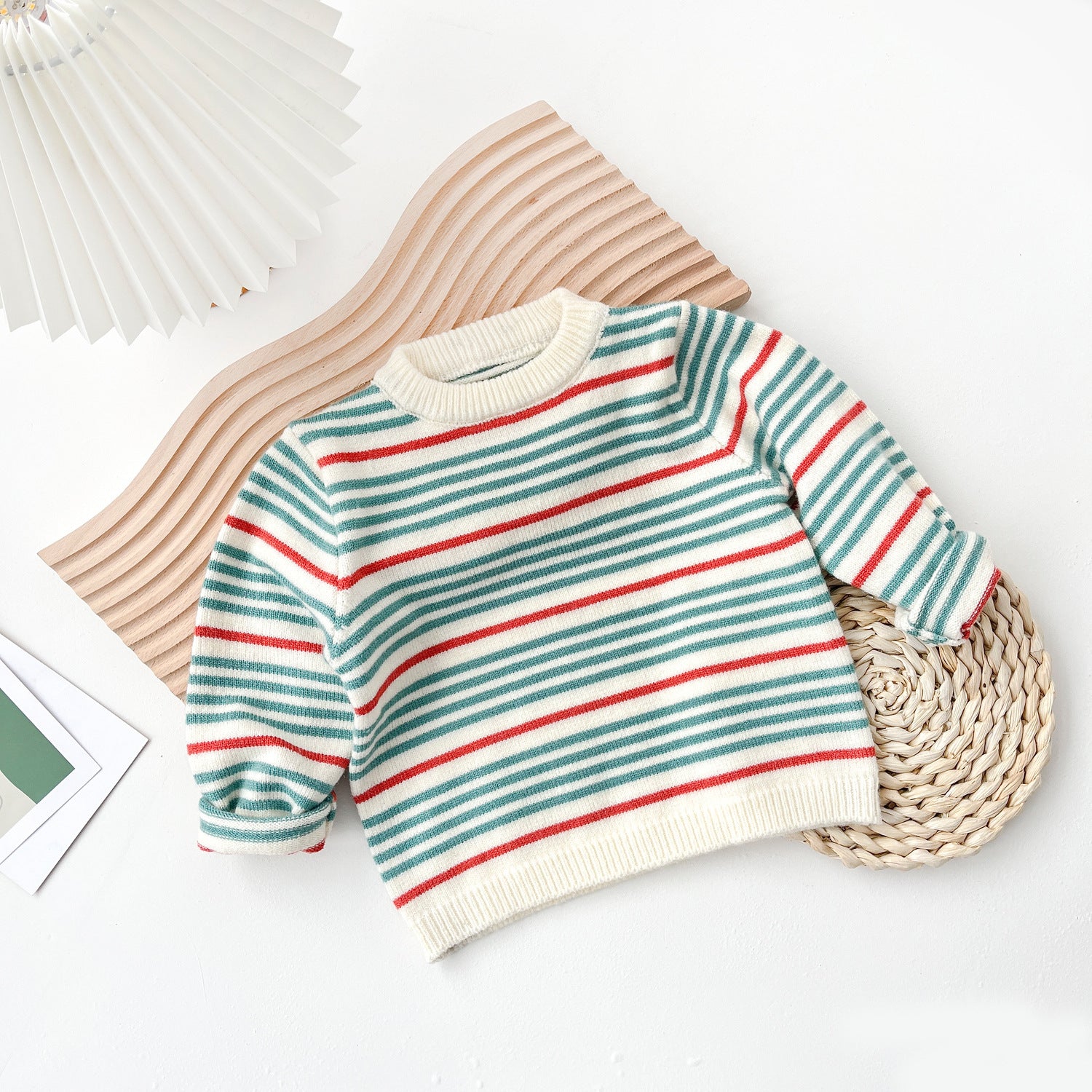 Garçons et filles Fashion Striped Knitted Top