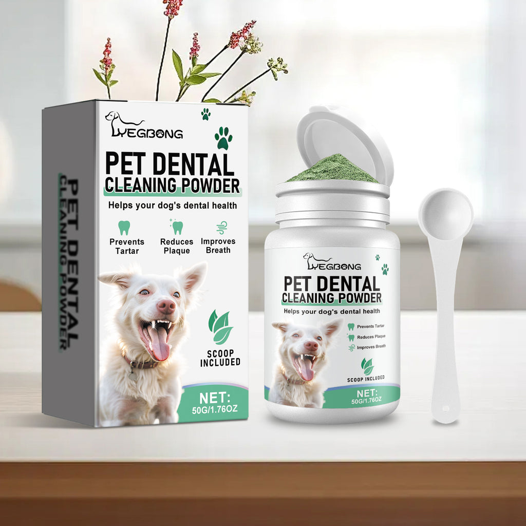 Poudre de nettoyage de dents de chien
