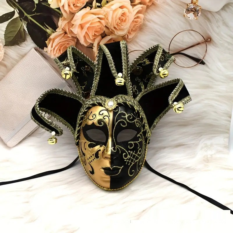 Peint Yin et Yang Halloween Ball Party Masque de performance haut de gamme de Venise