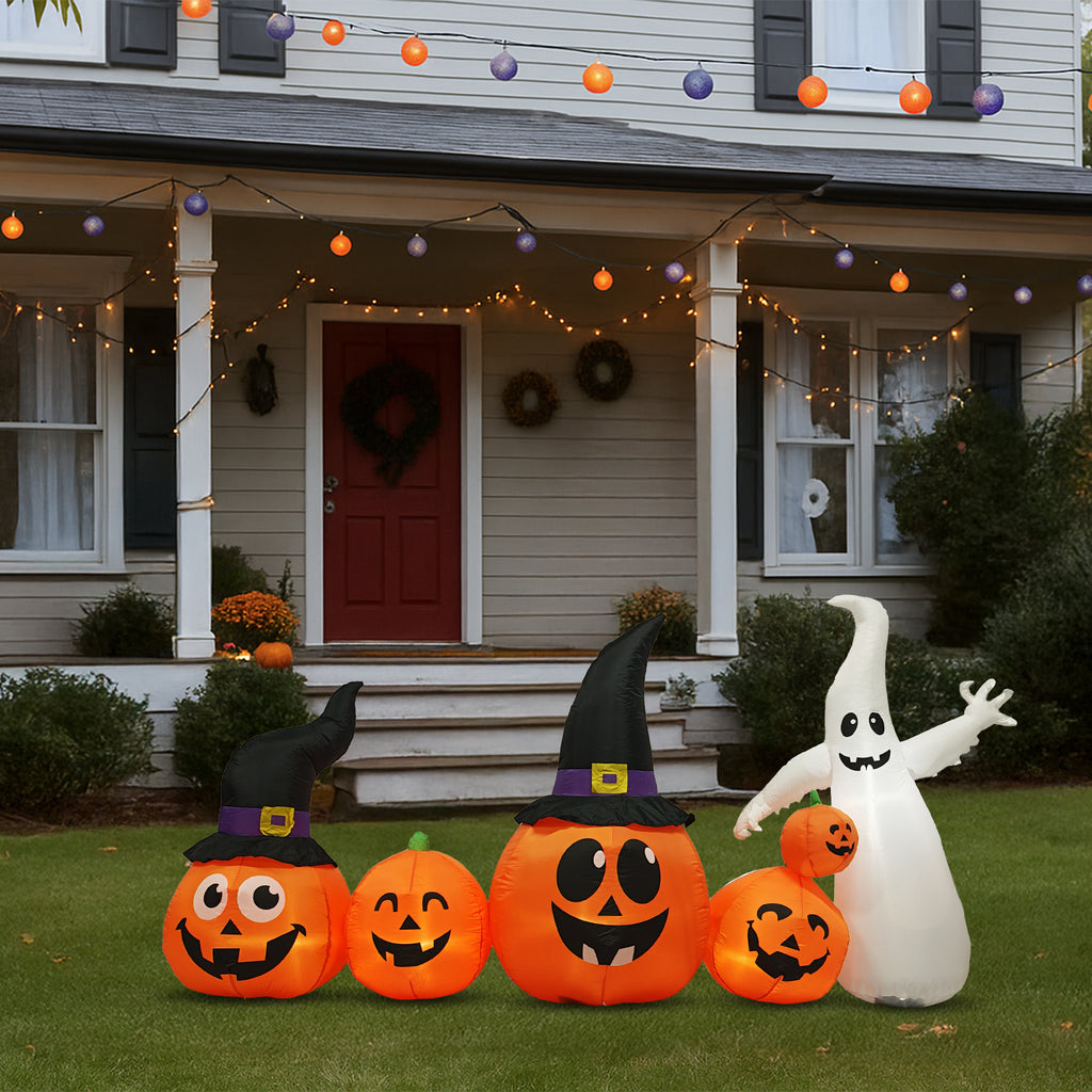 8FT Long Halloween gonflables citrouilles Ghost décorations extérieures