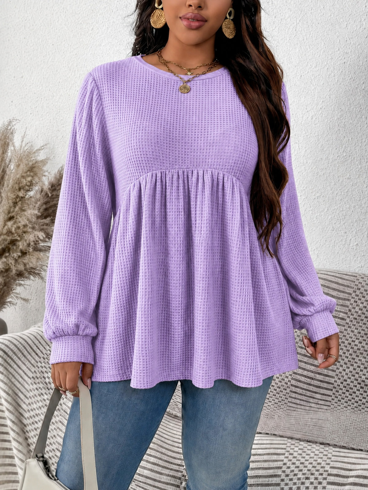Solid-color casual shirt