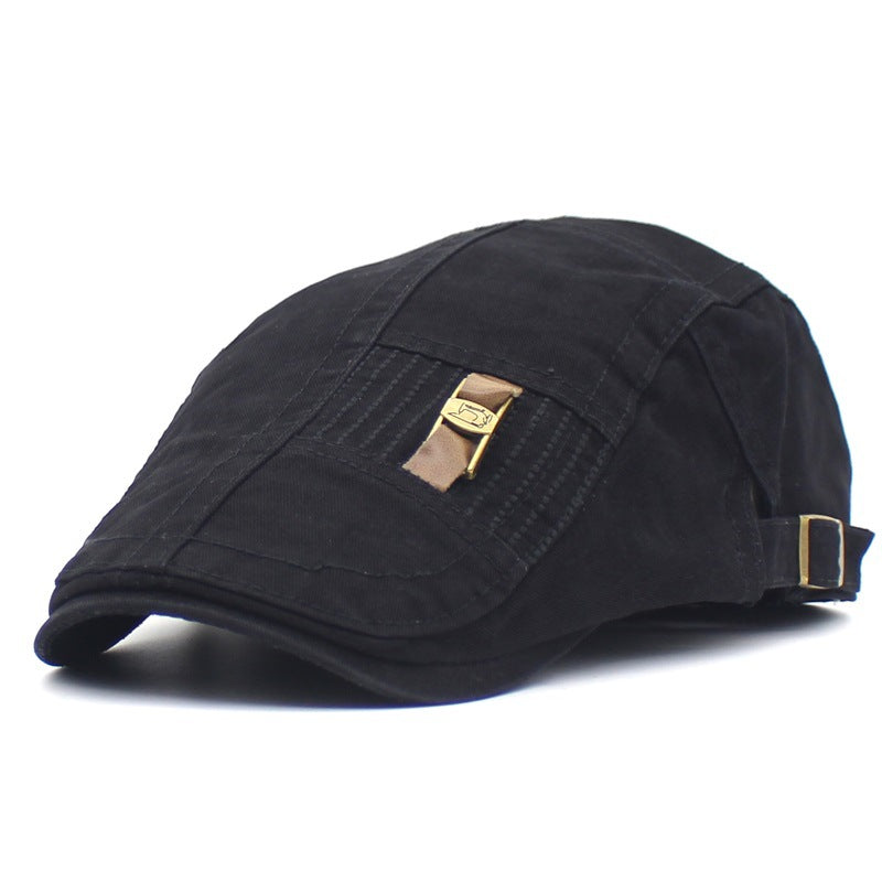 Bracelet en cuir Jeans Button Hommes et femmes Retro Peaked Cap