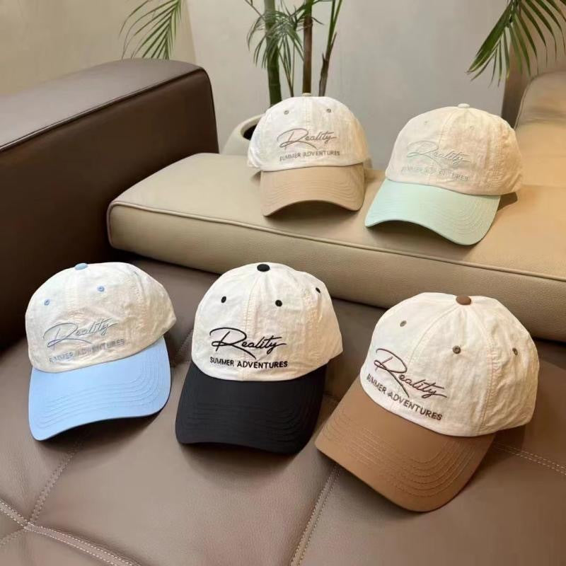 Style Instagram Brodé Lettre Patchwork Quick-dry Casquette de baseball