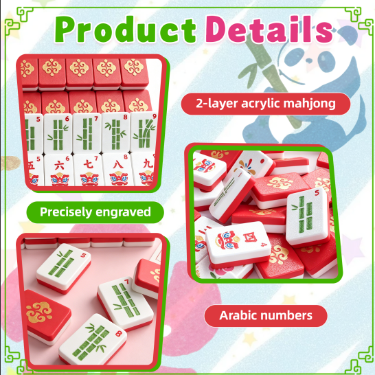 Ensemble de Mahjong américain flottant 160PCS