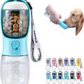 Dog Water Bottle With Food Container, Travel Puppy Water Bowl, Portable Pet Dispenser, Dog Gift Stuff Accessories Items, Puppy Essentials Necessities