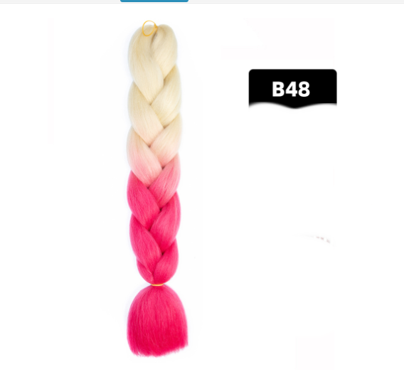 Couleur Big Braid African Chemical Fibre Gradient en soie haute température
