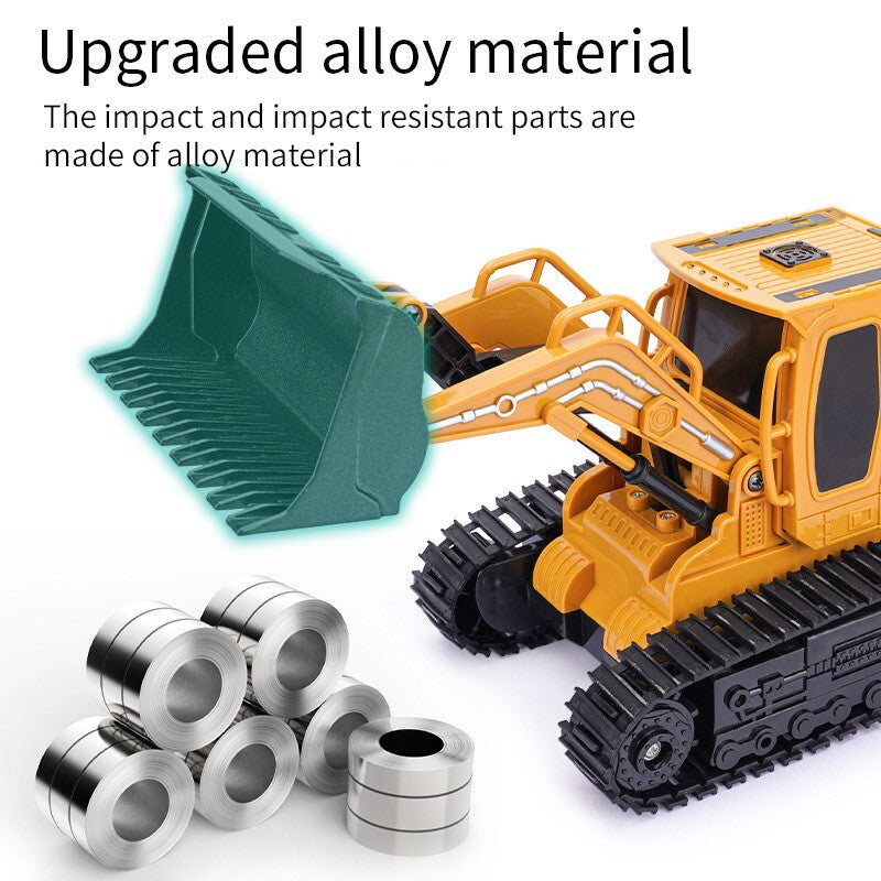 Excavateur de jouets de bulldozer pour véhicules d'ingénierie télécommandé Cadeaux pour enfants