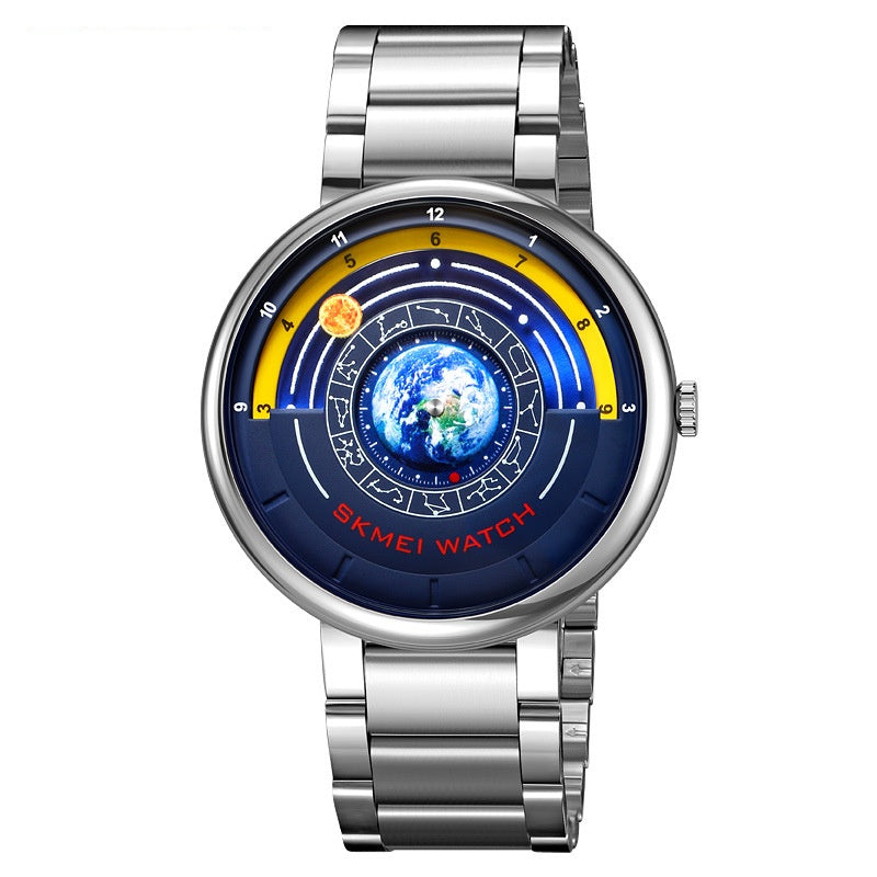 Trendy Quartz Watch Cool Blue Starry Dial