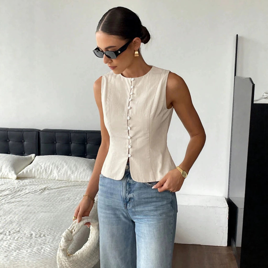 Top Veste casual simple et élégant en couleur solide