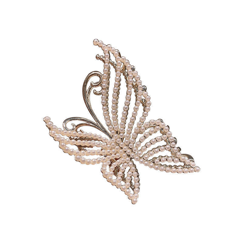 Poignée en alliage de papillon de perles de dames