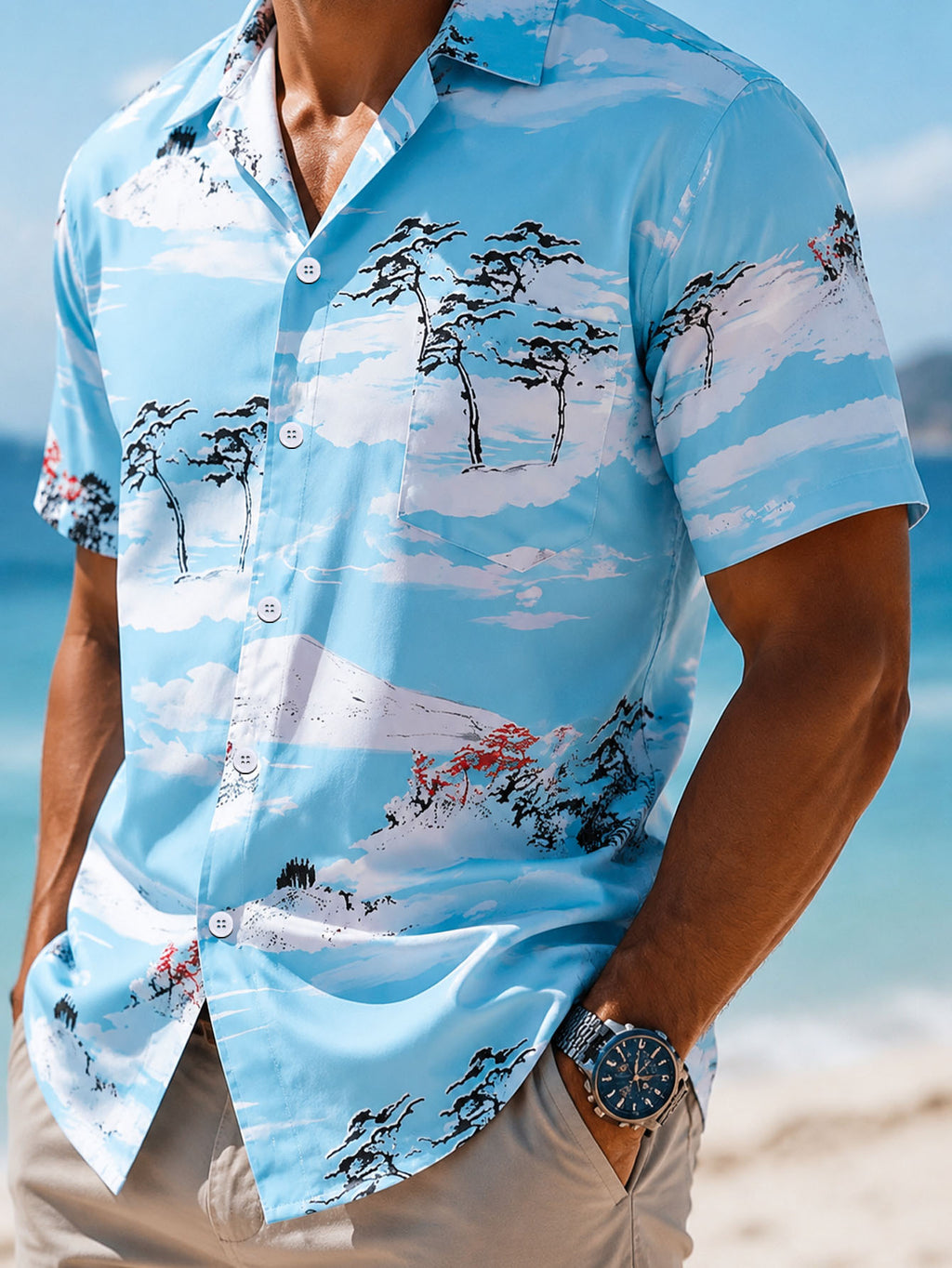 Men's Casual Hawaiian Shirt