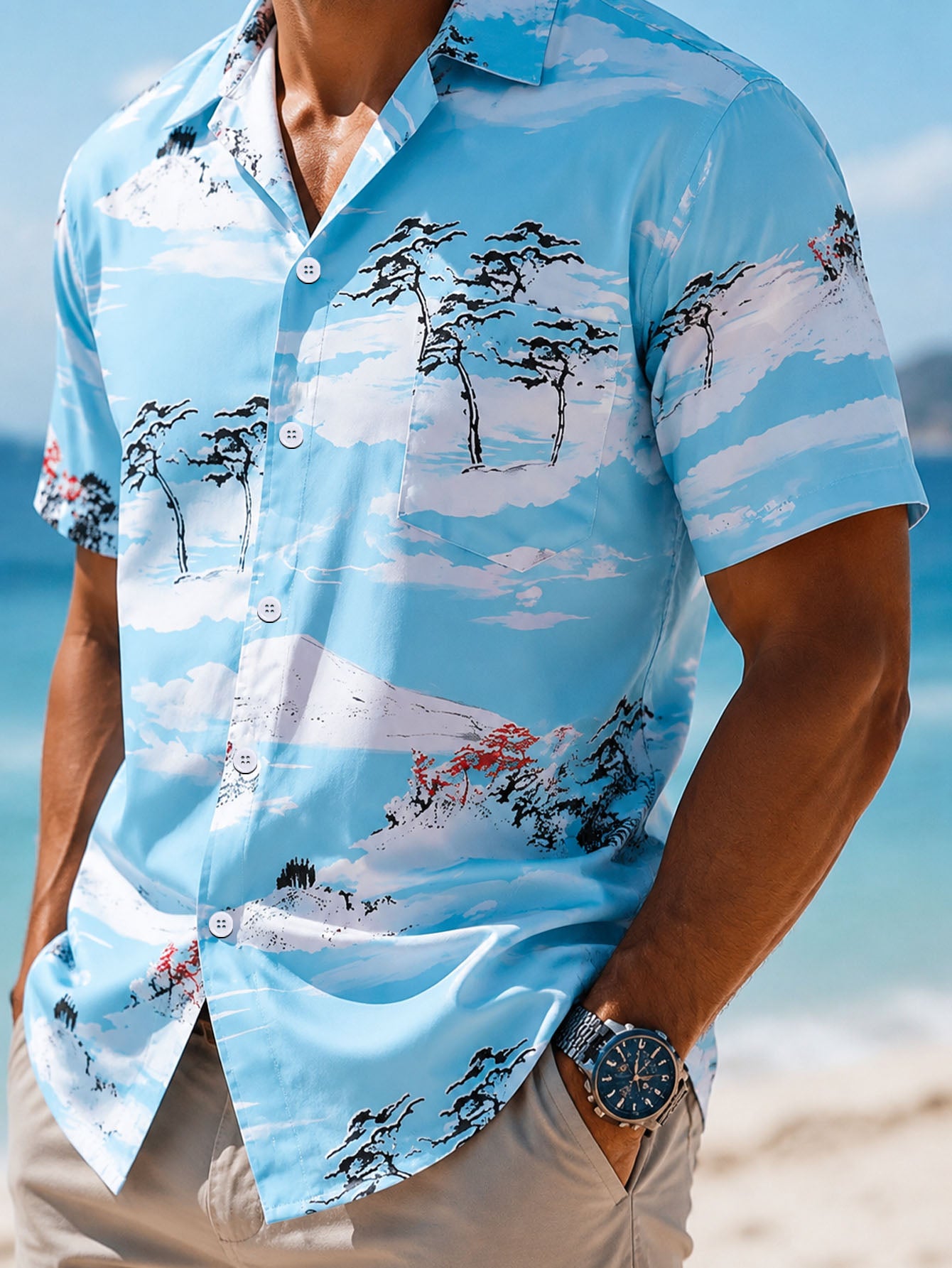 Chemise Hawaïenne Casual Homme